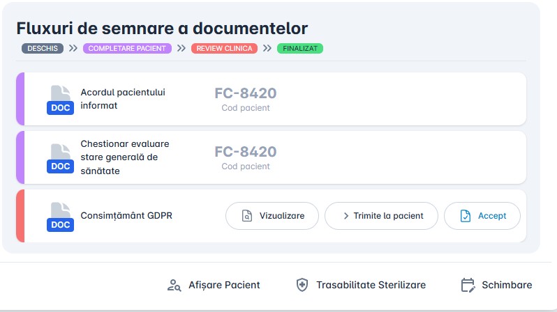 Arhivare digitală fișe pacienți Smiles Manager